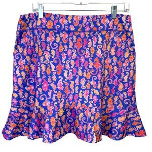 Ana Clare Active Seahorse Athletic Skort Tennis Golf Nautical Coastal Size M